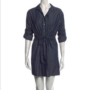 ATM blue mini shirt dress